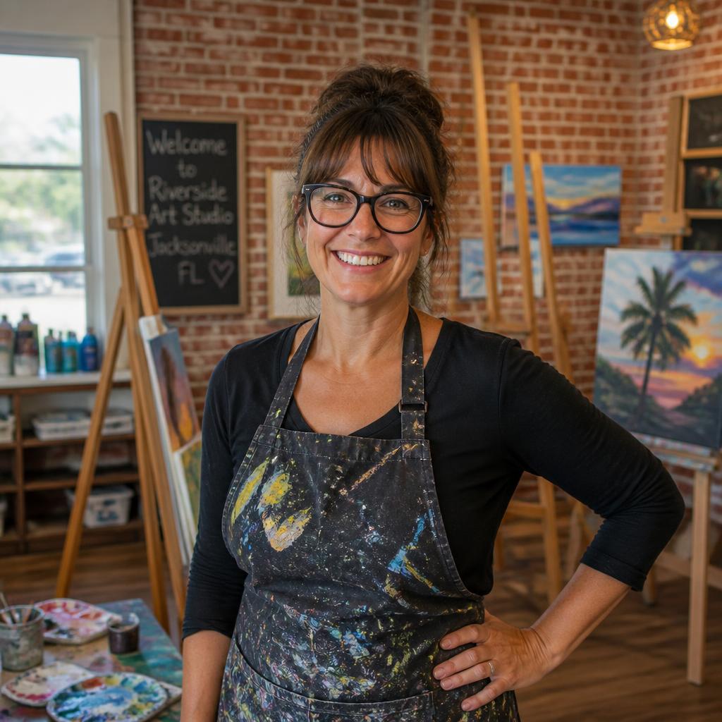 Studio founder in the studio
